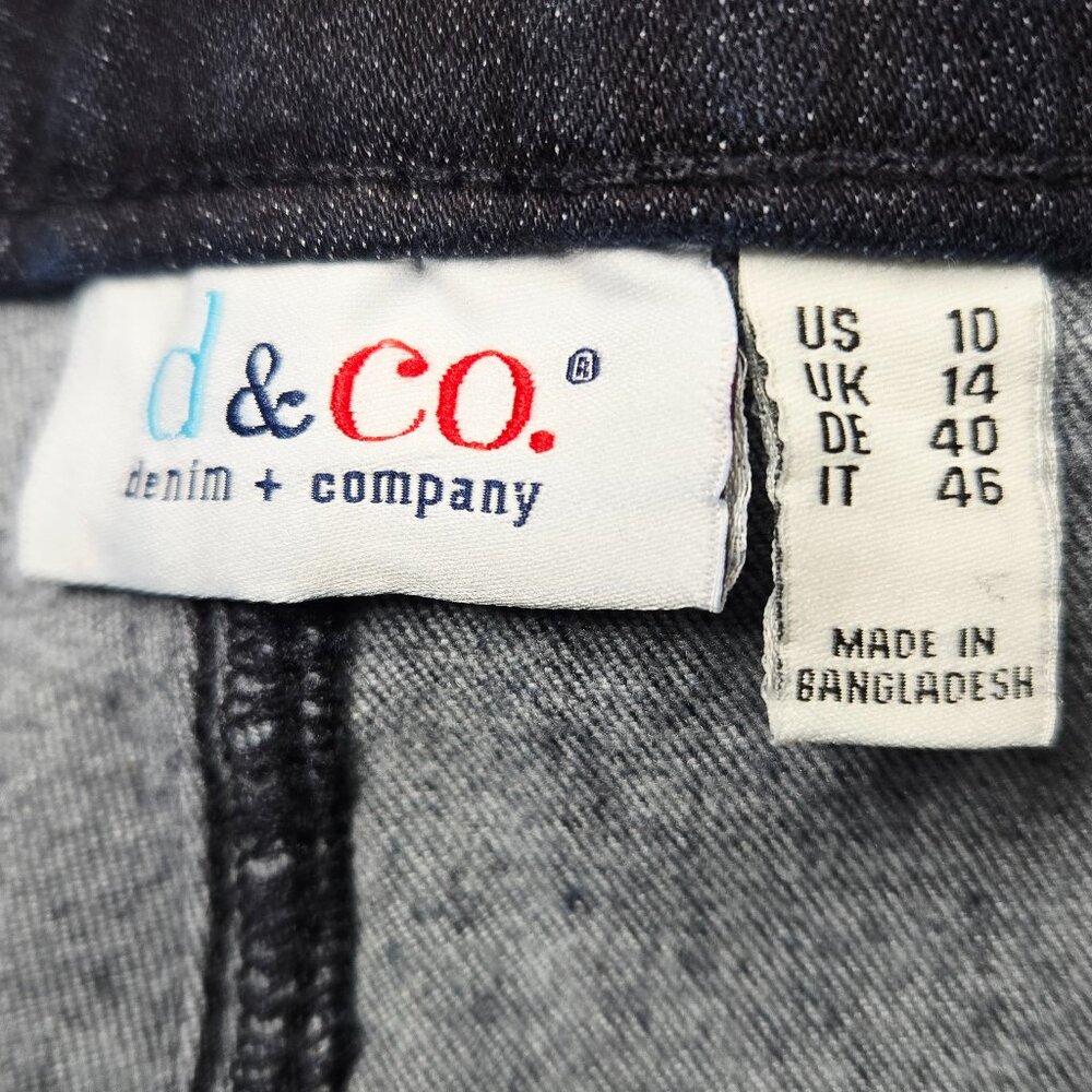 NWOT Denim & Co. Size 10 Regular Cozy Touch Slim Straight Jean Dark Wash $79 - Picture 6 of 9